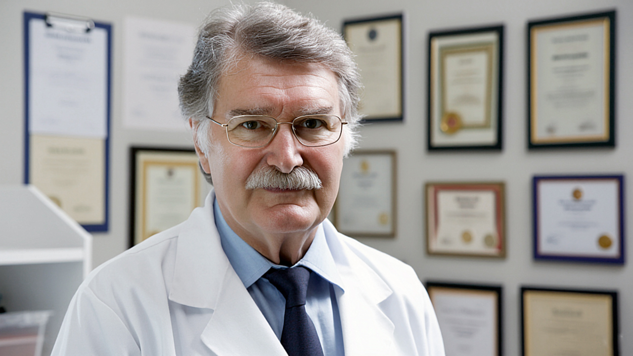 Dr. Roberto Campos en su consultorio